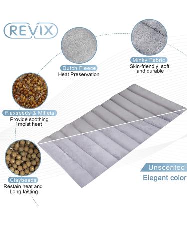 REVIX Extra Large Microwave Heating Pad for Back Pain Relief - Full Body Wrap for Cramps, Shoulder, Neck, Leg - Hot & Cold Therapy Support - Buy Online on GoSupps.com