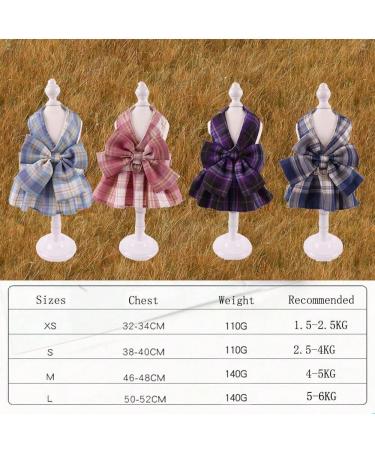 MYKOMI Pet Cat Dog Harness Cute Checkered Bowknot Mesh Breathable Vest For Small Dogs Cats Costume Torso Harness Stylish Ribbon Walking Harness & Leash Set (XS 1-3lb Pink) XS 1-3lb Pink - Buy Online on GoSupps.com