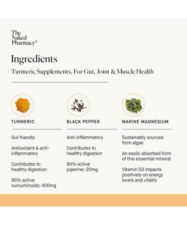Naked Pharmacy Natruflex Turmeric Capsules - 60 Capsules | Natural Joint Support - Buy Online on GoSupps.com