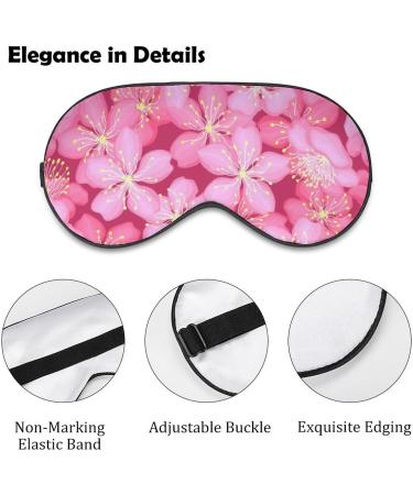 Blooming Pink Cherry Sleep Mask for Women | Adjustable Eye Shades with Elastic Strap | International Shipping - Buy Online on GoSupps.com