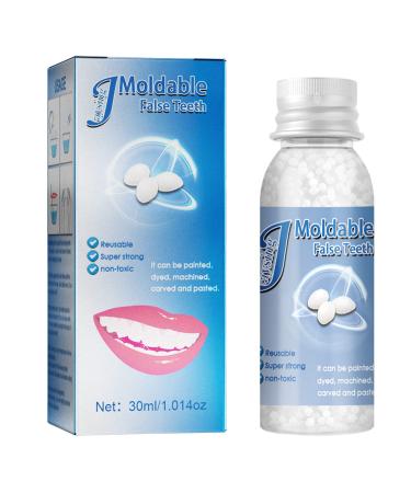 Tooth Repair Beads Kit, 30ml Moldable Thermal Fitting Beads Temporary Teeth Replacement Kit for Temporary Restoration of Missing & Broken Teeth Replacement Dentures, DIY Heat Fit Bead - Buy Online on GoSupps.com