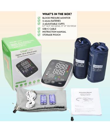 Buy Blood Pressure Monitor - Digital BP Monitor with Adjustable Cuffs | 2x120 Reading Memory & Large LED Display | Fast International Shipping - Buy Online on GoSupps.com