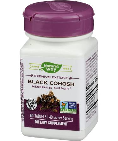 Nature's Way Black Cohosh 40mg - 60 Tablets | Standardized Herbal Supplement - Buy Online on GoSupps.com