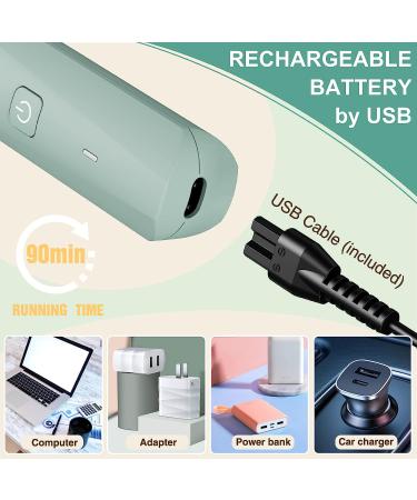 Rechargeable Electric Bikini Trimmer & Pubic Hair Shaver | IP7X Waterproof | Mint Green - Buy Online on GoSupps.com