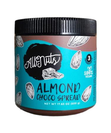 ALLNUTS - Choco Almond Spread 100 % Natural, Creamy Smooth Texture, Additives Free, Keto Friendly, Vegan, Plant Based (17.6oz)