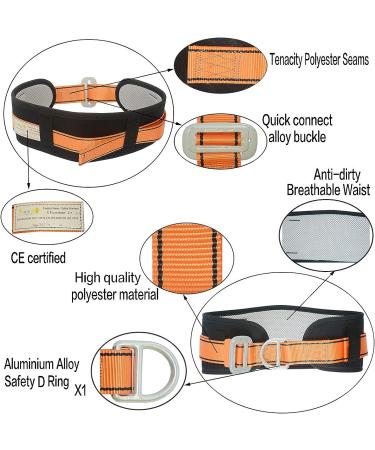 Large HeeJo Body Safety Belt with Waist Pad, Side D-Ring - PPE for Climbing, Rescue & Rappelling - Buy Online on GoSupps.com