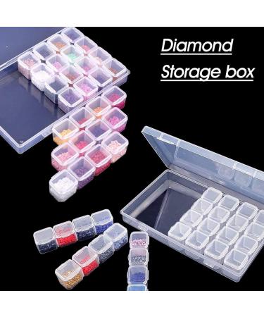 Hulameda 56pcs 5D Diamond Painting Tools Set with 28 Grids Box and Roller - Blue | Diamond Painting Accessories for Kids and Adults - Buy Online on GoSupps.com