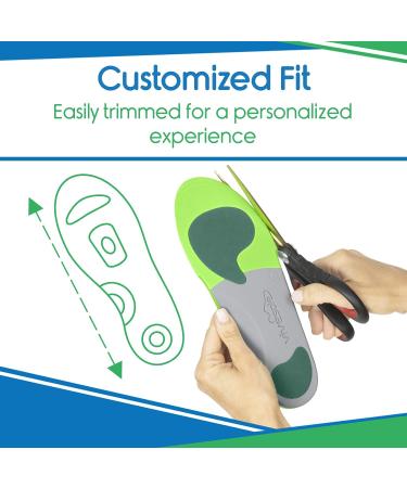 ViveSole Arch Support Insoles for Men & Women | Orthotic Inserts for Plantar Fasciitis Flat Feet & High Arches | Full Length Shoe Inserts for Comfort & Pain Relief - Buy Online on GoSupps.com