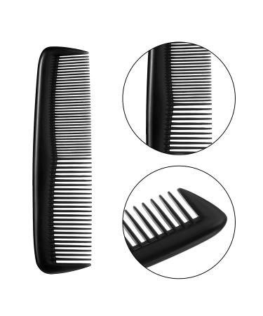 12-Piece Pocket Fine Plastic Hair Combs Set for Women and Men - Fine Dressing Comb in Black - Buy Online on GoSupps.com