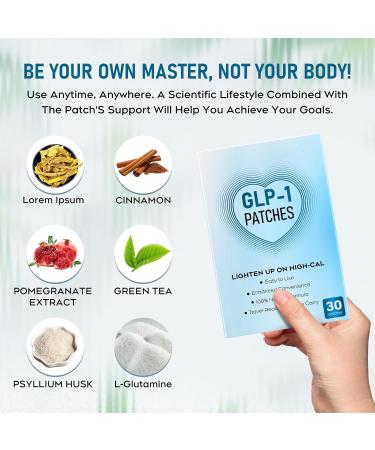 AYOJOY GLP-1 Patches for Women & Men Easy to use GLP-1 Patches 30 Count - Natural Ingredients with Berberine L-Glutamine Cinnamon & Pomegranate Extracts 1 Months Supply in 1 Pack-Blue - Buy Online on GoSupps.com