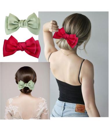 EUPSIIU 6 Pieces Big Bow Hair Clips Large Hair Bow Hair Barrette Clips for Women Lady Girls Bowknot Hairpin French Hair Clip Soft Silky Satin Hair Barrettes Hair Accessories for Girls (6Colors) - Buy Online on GoSupps.com