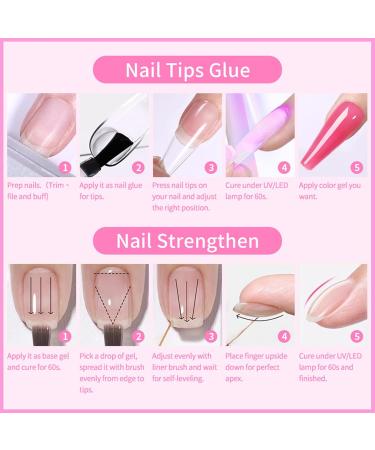  szaluyk Nail gel nail builder gel manicure glue 6 in 1 prolonged strengthening and shaping adhesive base coat for beginner girls and women - Buy Online on GoSupps.com