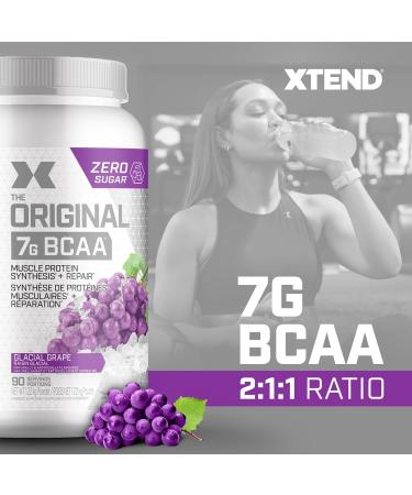 Scivation XTEND Original BCAA Powder - Sugar-Free Muscle Recovery with 7g BCAA 2.5g L-Glutamine - Glacial Grape 90 Servings Glacial Grape 90 Servings (Pack of 1) - Buy Online on GoSupps.com