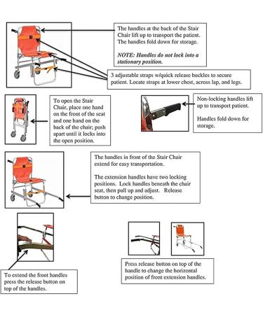 Folding Stretcher Stair Chair Aluminum Alloy Light Weight Foldaway Ambulance Firefighter Evacuation Medical Lift Stair with Quick Release Buckle Emergency Evacuation Chair - Buy Online on GoSupps.com