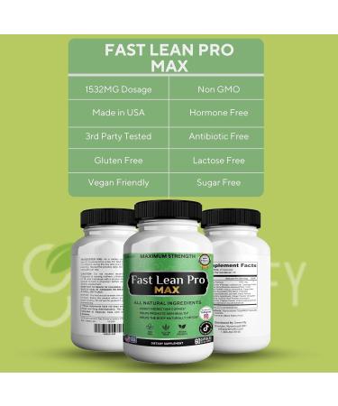Fast Lean Pro Max Natural Dietary Supplement 60 Capsules 30-Day Supply All Natural Ingredients Vegan Friendly (1) - Buy Online on GoSupps.com