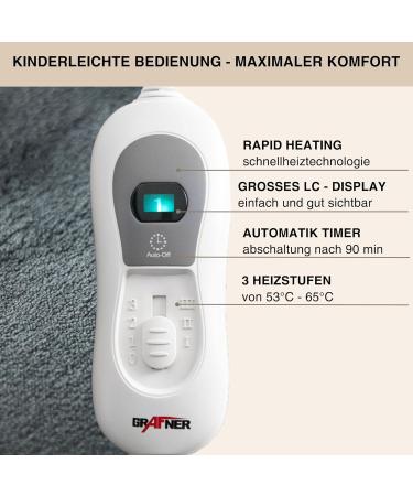 Grafner 100W Electric Foot Warmers - 3 Temperature Levels Washable Teddy Feet Automatic Switch-Off - Say Goodbye to Cold Feet! - Buy Online on GoSupps.com