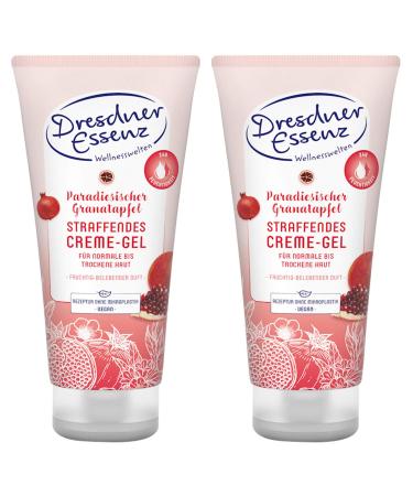 Pack of 2 Dresdner Essenz Cream Gel Paradise Pomegranate 2 x 200 ml Body Lotion Body Gel Standard Size