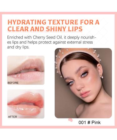 Meilury Plumping Lip Oil - Hydrating & Lasting Moisturizing Gloss, Tinted Balm for Dry Lips (01 Pink) - Buy Online on GoSupps.com
