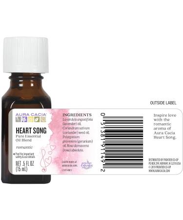 Aura Cacia Heart Song Fragrance Blends 1/2 oz - Premium Aromatherapy Essential Oils for Relaxation & Peaceful Mood - Buy Online on GoSupps.com