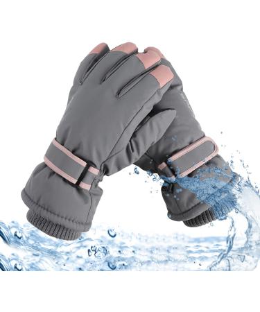 Toyosport Winter Ski-Snowboard Gloves | Waterproof Windproof Thermal Gloves for Men & Women | Ideal for Skiing Hiking & Cycling in Gray & Black - Buy Online on GoSupps.com