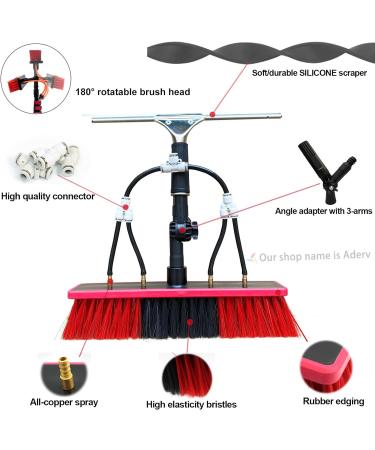 Washing Kit: 3.6-6 M Water Fed Telescopic Brush Squeegee and Soap Dispenser Window Cleaning Pole Window Cleaner Equipment Car Cleaning Brush (35cm Brush Head 3.6M) 35cm Brush Head 3.6M - Buy Online on GoSupps.com