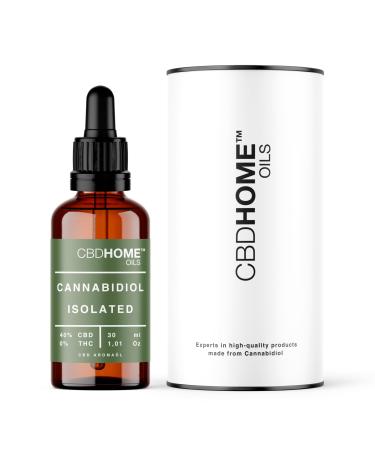 CBD HOME Oils - CBD Oil 40% - 30 ml - Isolated - Coconut Oil (MCT) and Organic Hemp Enriched with 40% Pure CBD and Omega 3-6-9. Certified CBD Oil 12.000 mg - Made in The EU