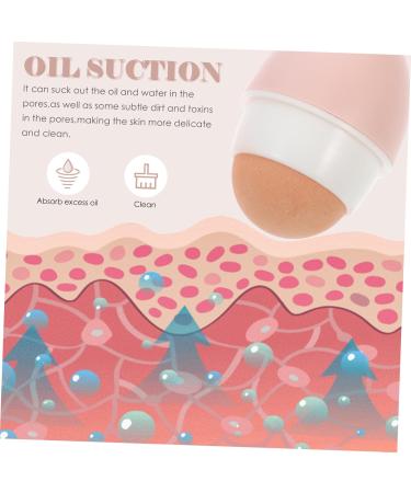 FRCOLOR Volcanic Stone Oil-Absorbing Ball Cleaning Tools Volcanic Face Roller Oil-Absorbing Tool Oil Surface Pink 5x3cm - Buy Online on GoSupps.com