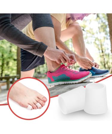 WLLHYF 20 Pieces Gel Toe Protectors - Breathable Toe Covers for Bunion Overlap Toe Hammer Toes - White Toe Sleeves for Pain Relief - Buy Online on GoSupps.com