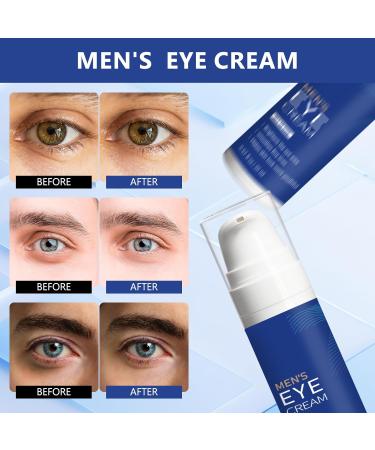 Mens Eye Bags Treatment Cream Instant Eye Serum for Dark Circles Wrinkle Smoothing Serum with Peptide & Collagen Lightweight Moisturizer - 20ml - Buy Online on GoSupps.com