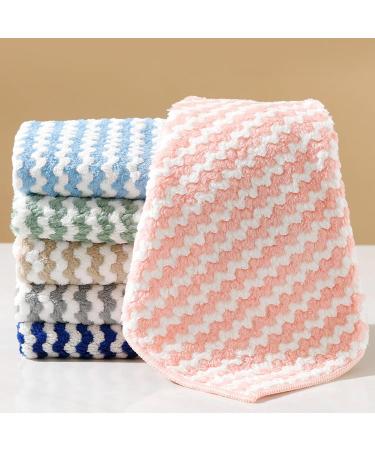 5pcs Super Absorbent Stripes Dish Cloths Reusable Kitchen Towels for Effective Clean Kitchen Bathroom - Buy Online on GoSupps.com