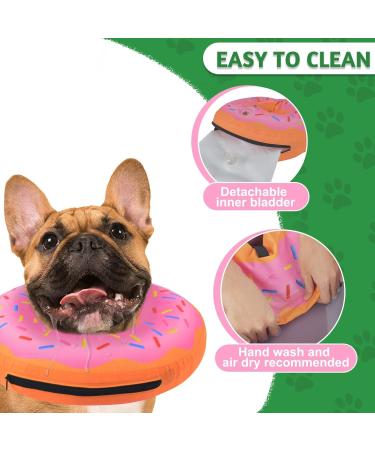 Inflatable Collar for Dogs and Cats Large Dogs Soft Pet Recovery Cone Collar Dog Cone Alternative After Surgery Adjustable Dog E Collars Cone for Dogs After Surgery to Stop Licking Large Size:Neck :14"-18" Pink - Buy Online on GoSupps.com