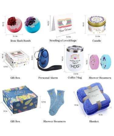 Spa Care Package for Women: Relaxing Gifts, Unique Birthday & Get Well Soon Gifts, Thinking of You Gift Basket - Blue - Buy Online on GoSupps.com