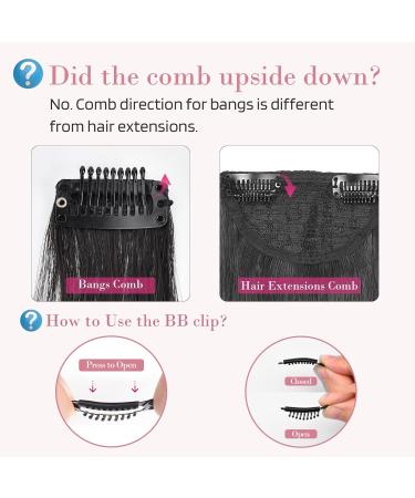 REECHO Wavy Curly Clip-in Air Bangs - Warm Brown 12 Inch (2 PCS Set) - Face-Framing Highlights for Women - Buy Online on GoSupps.com