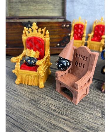 MunnyGrubbers Dice Jail with Time Out Chair, Dunce Hat, Crit Crown & Lucky Throne - Gift for Dungeons and Dragons (DND & D&D) - Includes Random 7PC D20 Dice Set - Combo 1 - Buy Online on GoSupps.com