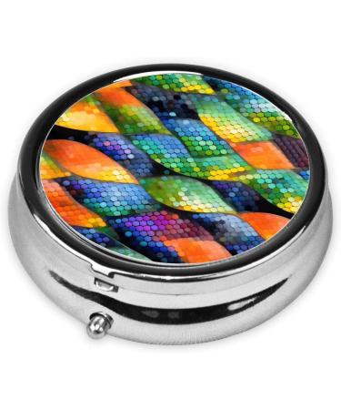 Rainbow Fish Scaleround Pill Box | 3 Compartment Portable Pill Organizer for Travel - Buy Online on GoSupps.com