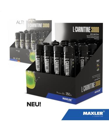 Maxler L-Carnitine 3000 - Green Apple - 14x25ml Vegan Dietary Supplement - High-Dose 3000mg Liquid - Fast Shipping Worldwide - Buy Online on GoSupps.com