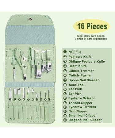 16-in-1 CGBE Manicure Set - Professional Pedicure Kit & Nail Clippers | Luxury Christmas Gift - Buy Online on GoSupps.com