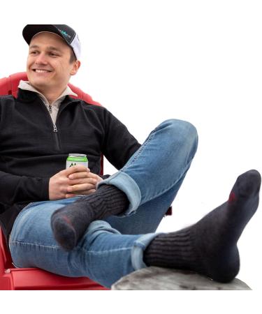 Therapeutic Alpaca Socks for Diabetic Neuropathy & Large Calves - Mid-Calf, 5 Colors (Black, Large) | Alpacas of Montana - Buy Online on GoSupps.com