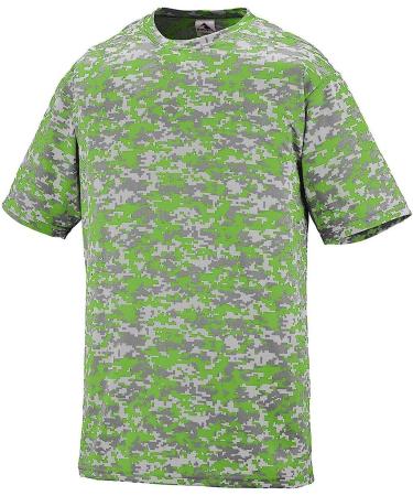 Augusta Youth Lime Digi Camo Wicking T-Shirt - Size S | Performance Tee - Buy Online on GoSupps.com
