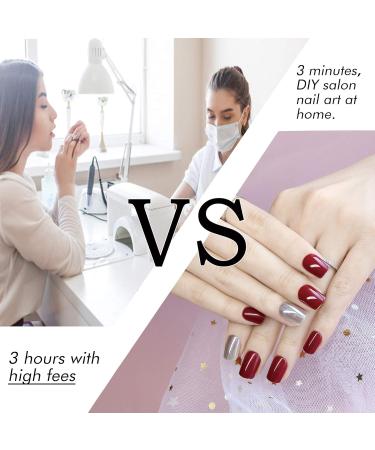 Buy 30 Pcs Red Artificial Nails Set - Acrylic Stick On Fingernails Tips for Girls | DS-29 - Buy Online on GoSupps.com