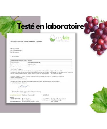EXVital OPC Extrait de p pins de raisin 240 g lules hautement dos avec 500 mg par g lule issu de raisins fran ais test en laboratoire et vegan - Buy Online on GoSupps.com