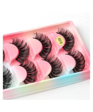 UAMOU 2/20/100 Boxes Mink Lashes Eyelashes 5 pairs Natural Curly Fake Eyelashes Thick Maquiagem Lash Extension Makeup Tools Cheerfully (Color : 5 pairs G618CS Size : 30 boxes)