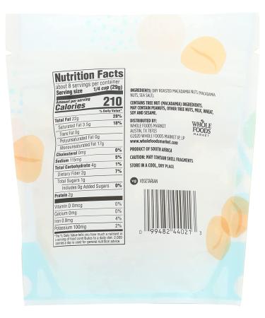 Whole Foods Market 365 Roasted & Salted Macadamia Nuts - 8 oz - Buy Online on GoSupps.com