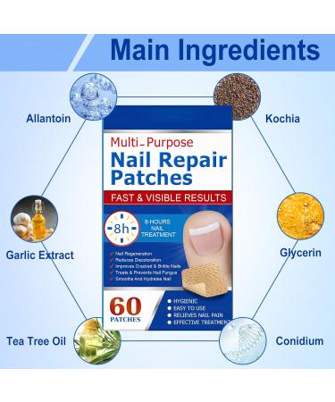 Fungal Nail Treatment - Extra Strong Toe Nail Repair Patches for Damaged Nails - 8 Hour Nail Repair Restores Healthy Nails - Buy Online on GoSupps.com