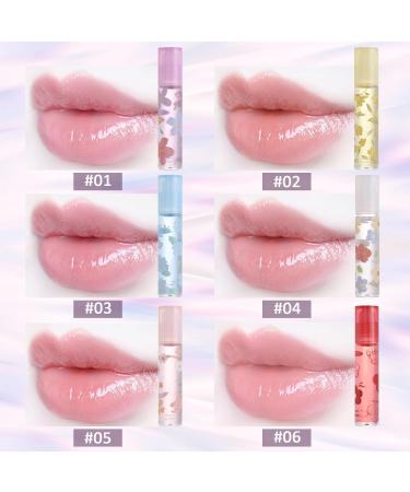 Lip Plumper Gloss Lip Oils 6Pcs Fruit-flavored Lip Gloss Transparent Colorless Moisturizing Lip Lotion Liquid Lipstick Moisturized Transparent Lip Gloss for Dry and Chapped Lips (Set 2) - Buy Online on GoSupps.com