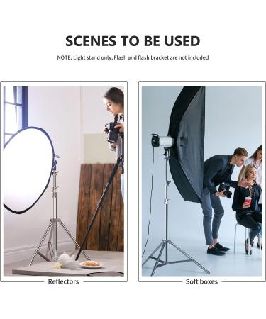 NEEWER 79-inch Stainless Steel Light Stand with Spring Cushioning - Heavy Duty Photography Tripod with Universal Screw Adapter for Lighting Equipment - Buy Online on GoSupps.com