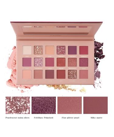 Mimore 18 Colors Eyeshadow Palette - Waterproof Long-Lasting Matte Shimmer and Glitter Eye Makeup - Buy Online on GoSupps.com