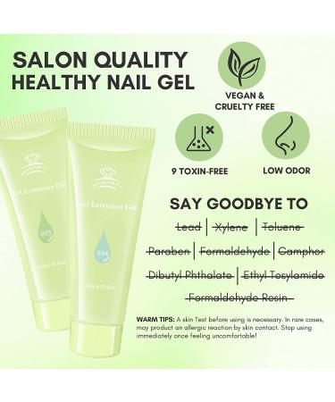 Makartt Green Poly Nail Gel Kit 15ML Gel Nail Builder Kit with Slip Solution Clear Nails Acrylic Gel Nail Kit for Nail Building Nail Extension Kit Dual Forms Base Top Coat All-in-One Gel Nail Starter Kit - Buy Online on GoSupps.com