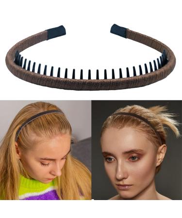 Lapohi 3PCS Women's Fashion Headbands - Non-Slip Hair Band with Teeth for Curly Hair - Comfortable Hair Hoop in Black, Silver, and Brown - Buy Online on GoSupps.com