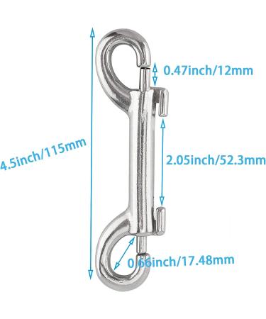 6 Pcs Marine Grade Double Ended Bolt Snap Diving Hook Clips - 4-1/2'' 316 Stainless Steel - Scuba Trigger Clip Set for Divers - Buy Online on GoSupps.com